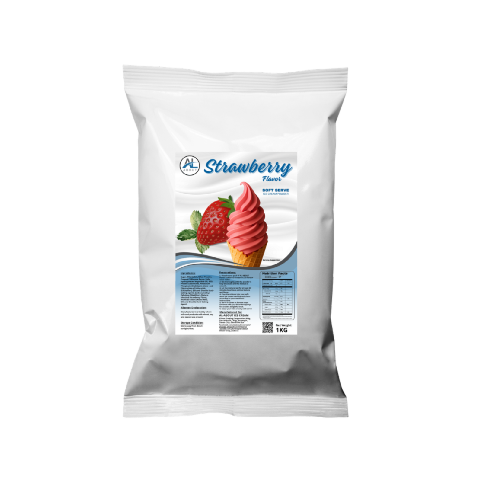AL-About Strawberry Soft-Serve Ice Cream Powder