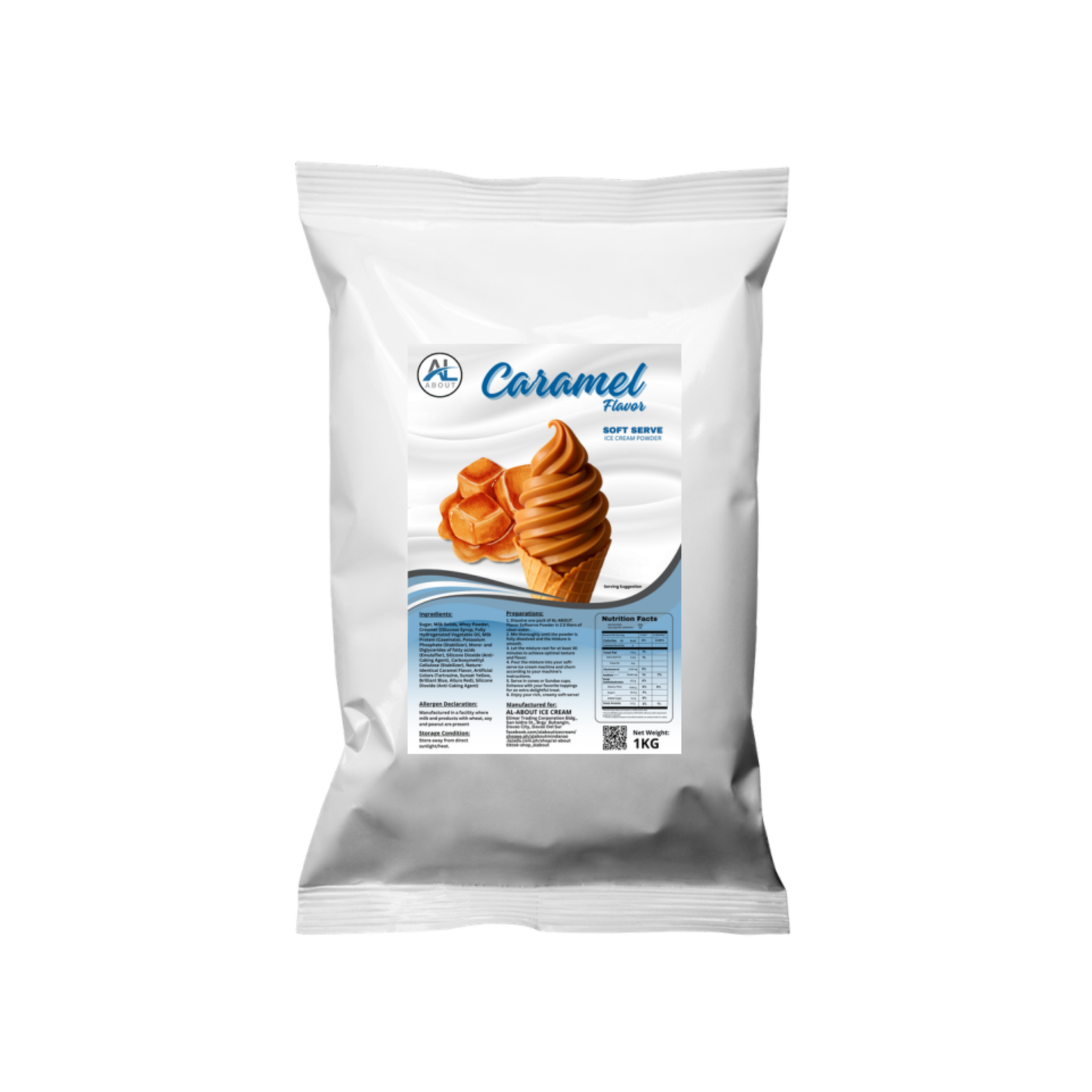 AL-About Caramel Pandan Soft-Serve Ice Cream Powder