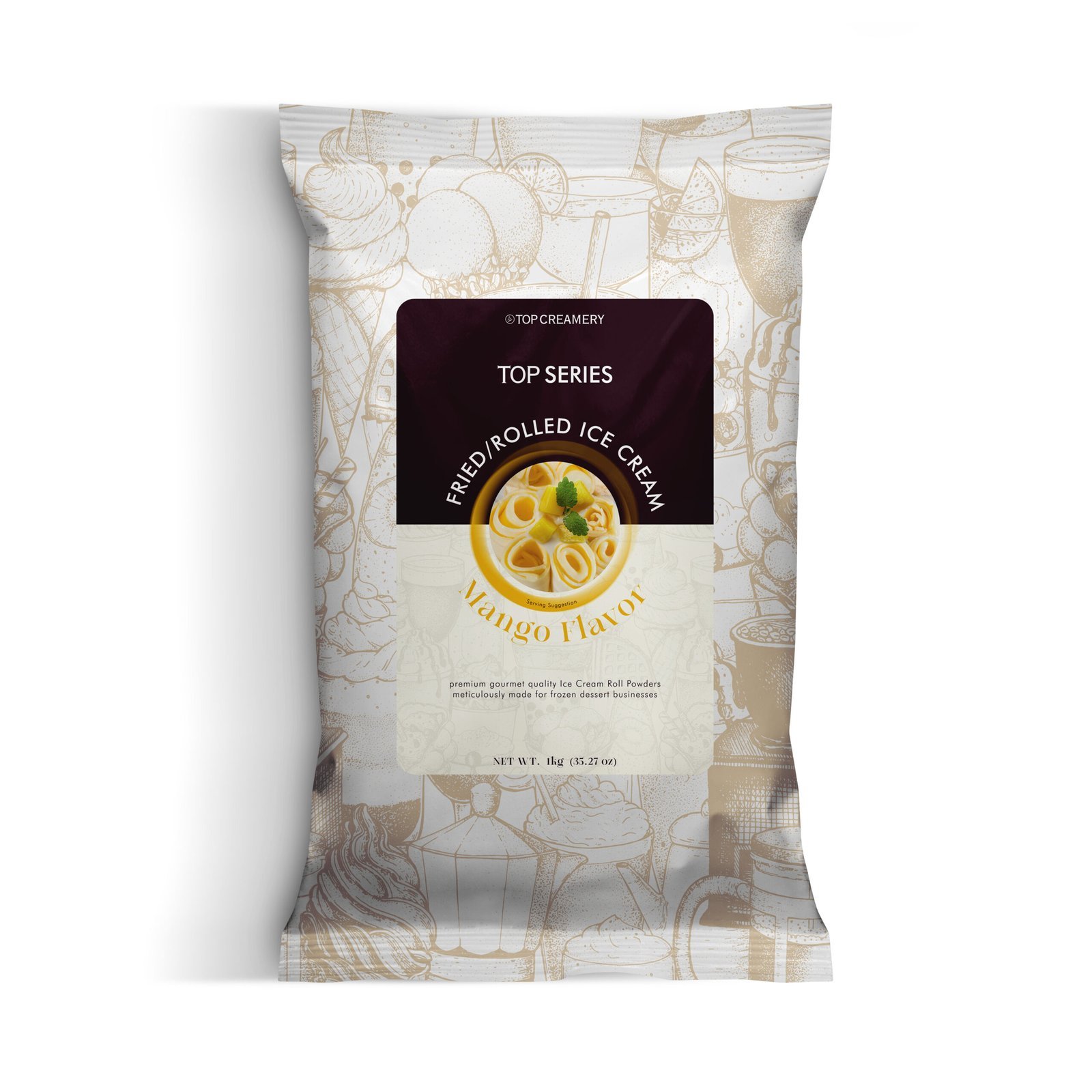 TOP Series FriedRolled Ice Cream Mango Powder 1kg