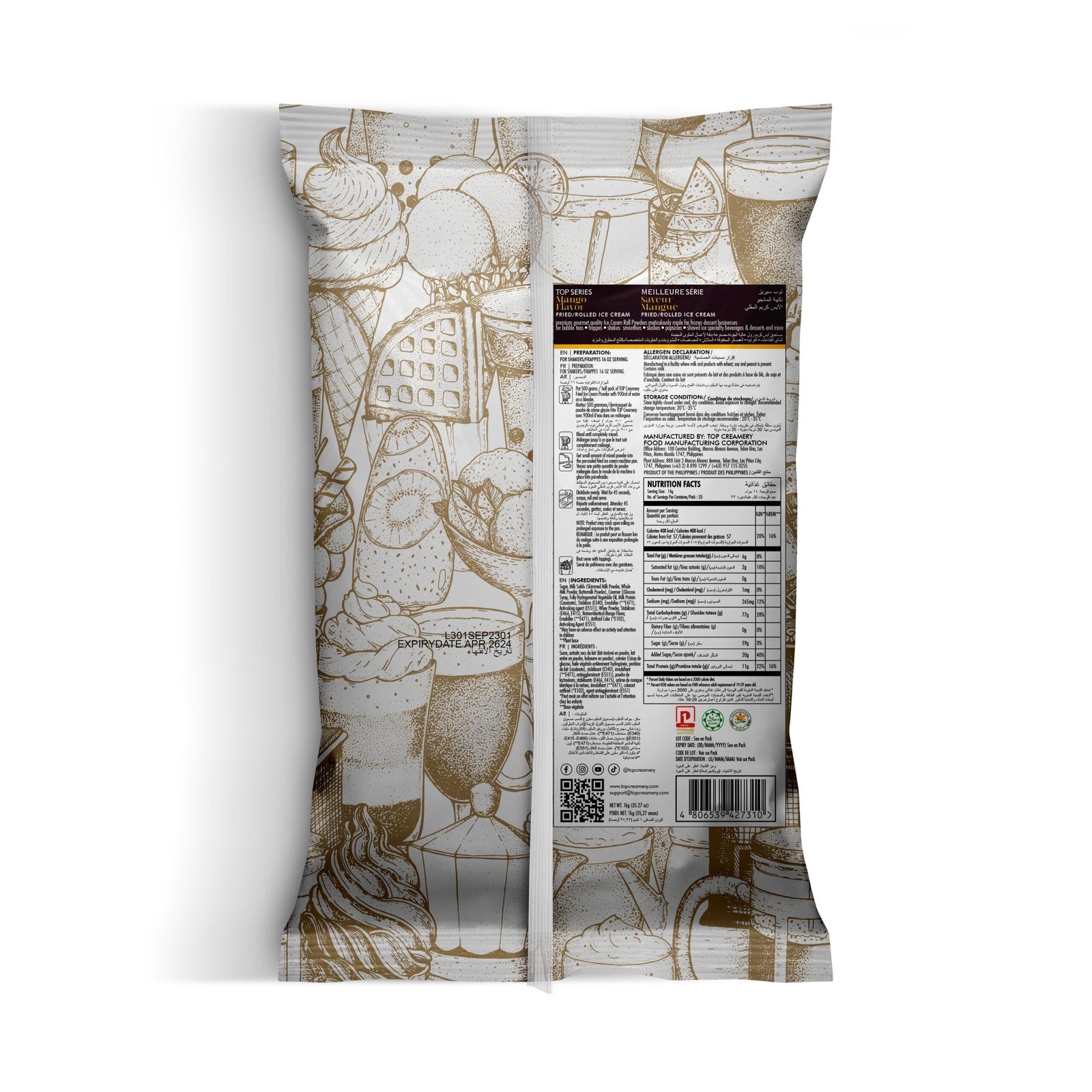 Fried Ice Cream Mango Powder 1kg - Image 2