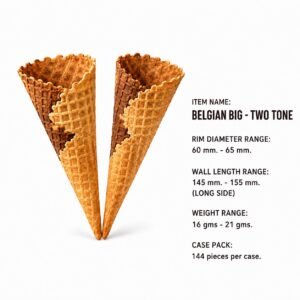 AL-About Two Tone Belgian Cone 144PCS