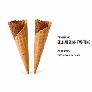 AL-About Two Tone Slim Belgian Cones 192PCS