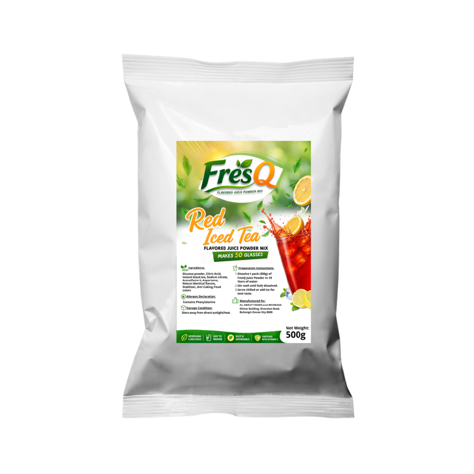 Fresq Red Ice Tea Juice Powder 500G