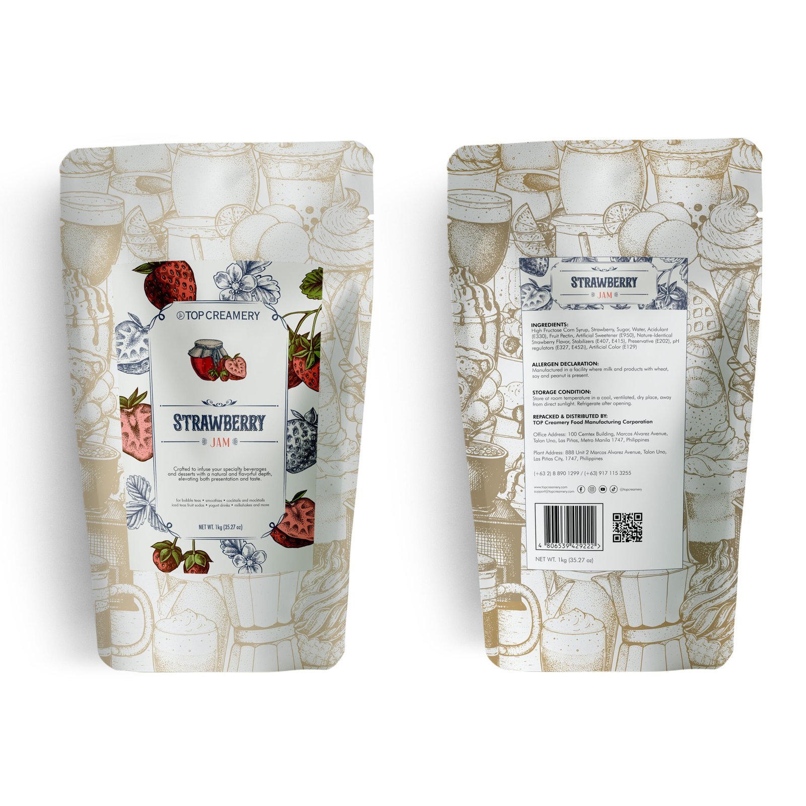 TOP Series Strawberry Jam 1kg - Image 3