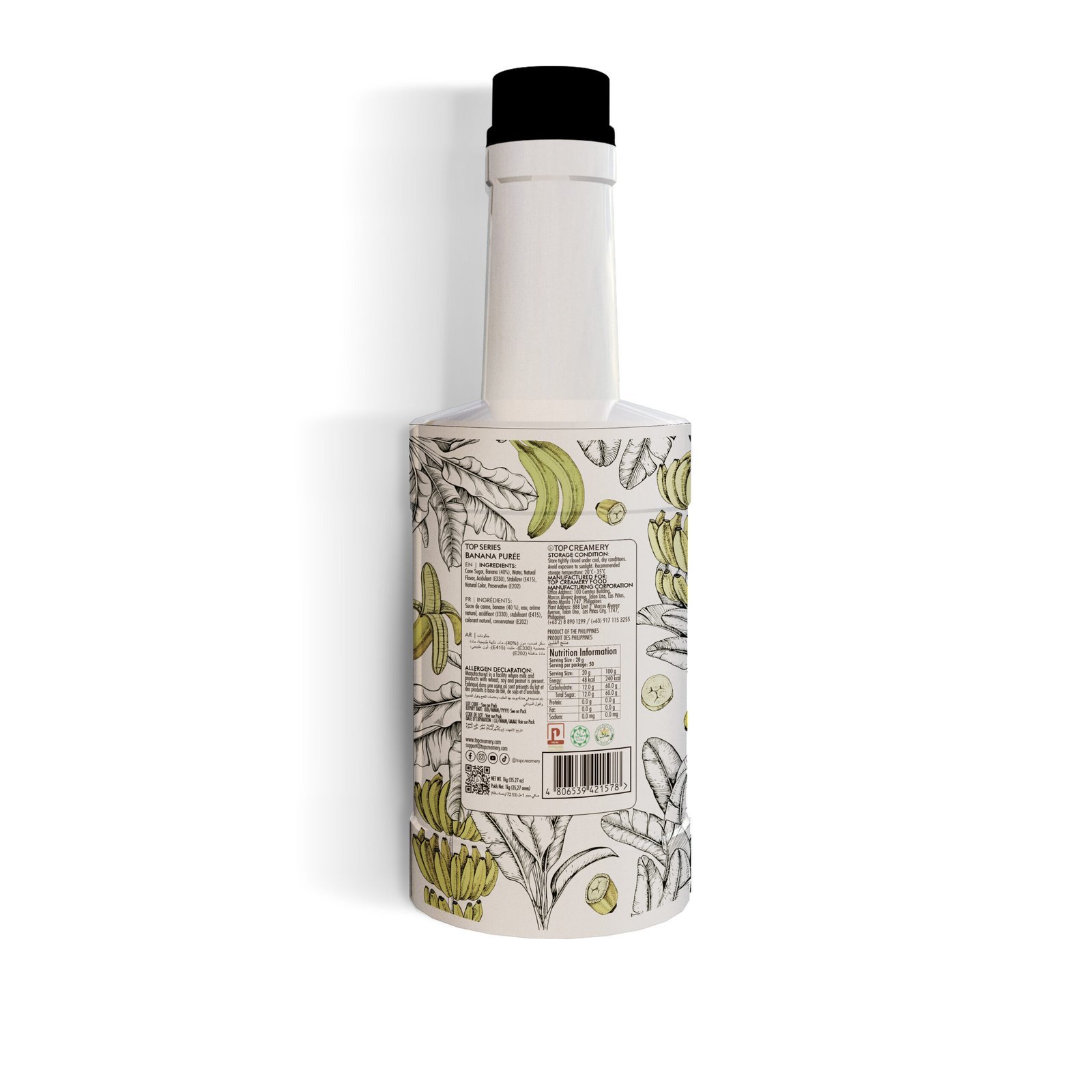 TOP Series Banana Puree 1kg - Image 3