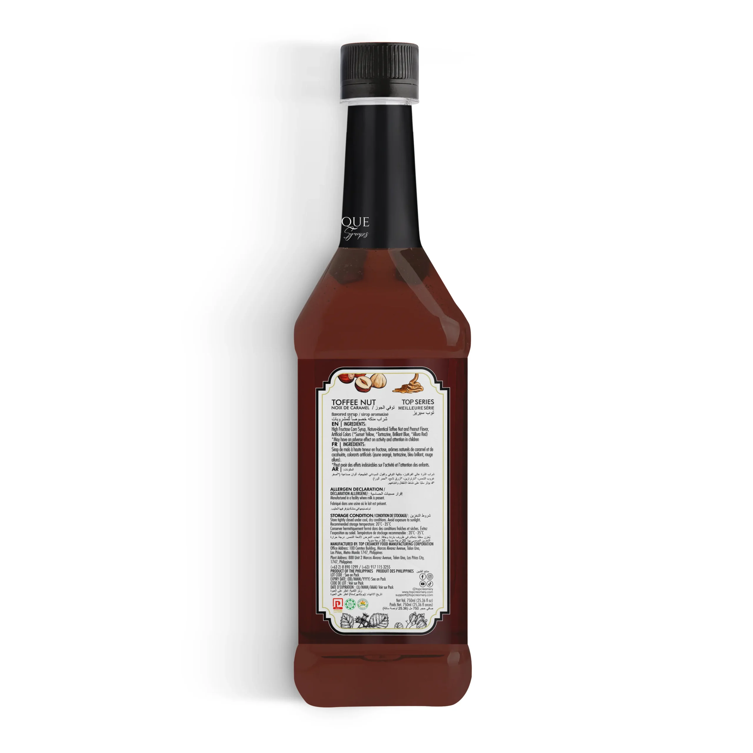 TOP Series Classique Toffee Nut Syrup 750ml - Image 3