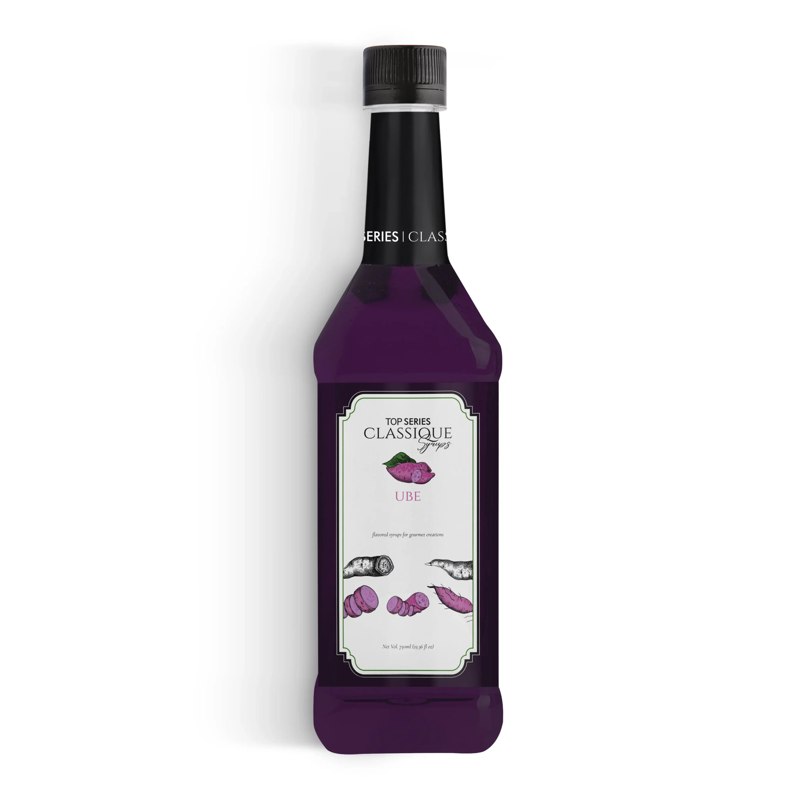 Four bottles in a row with dark glass
