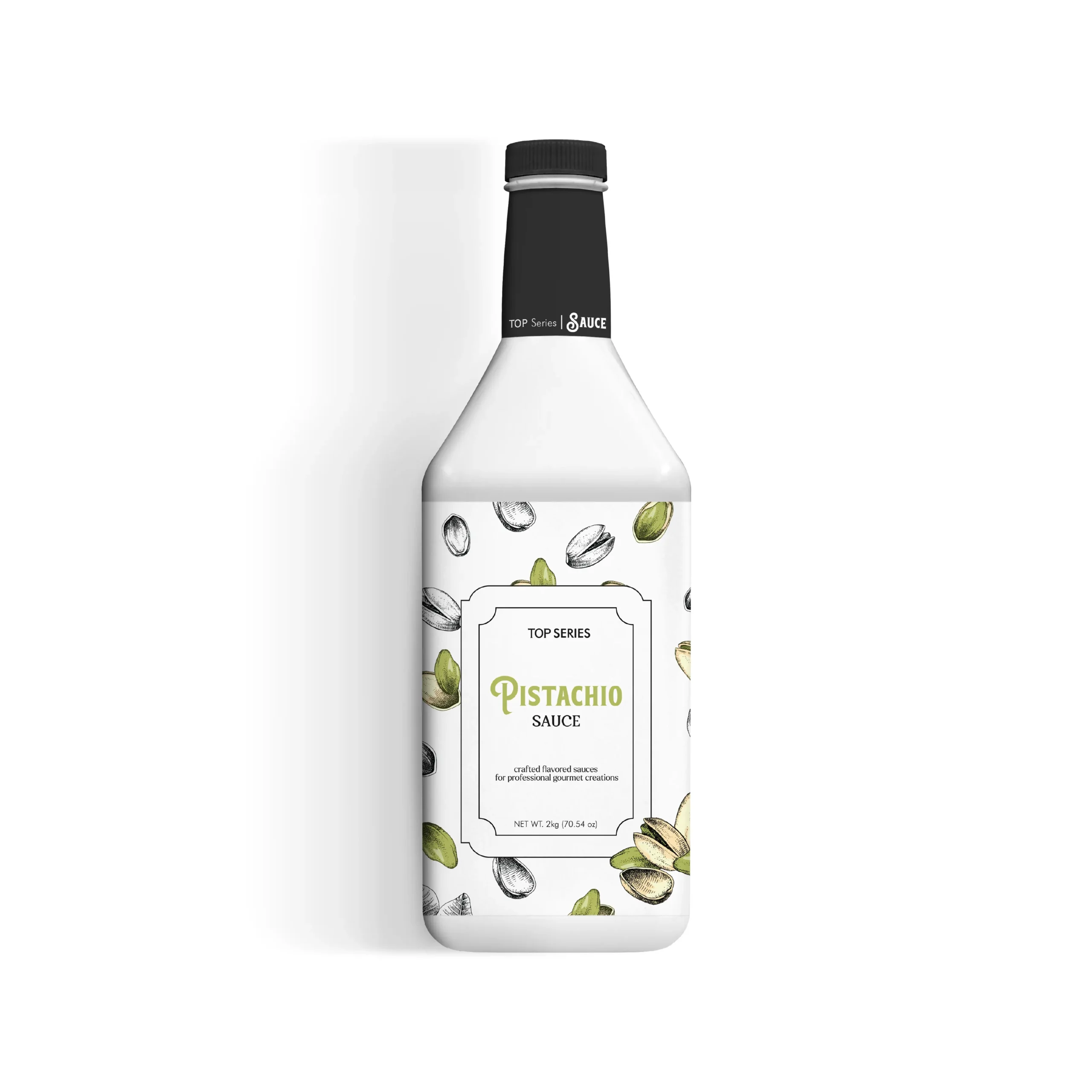 TOP Series Pistachio Sauce 2kg pistachio sauce bottle packaging front view