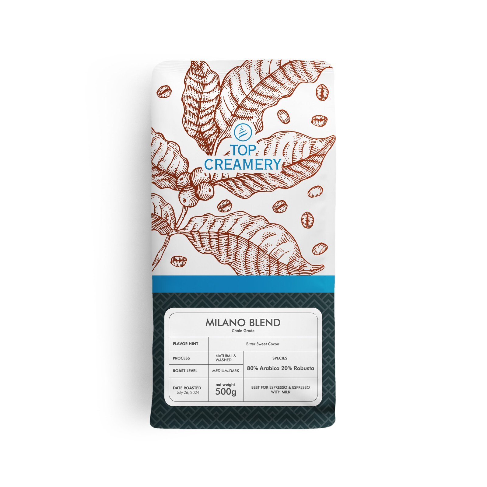 Milano Blend 80-20 Coffee Beans – Chain Grade 500g